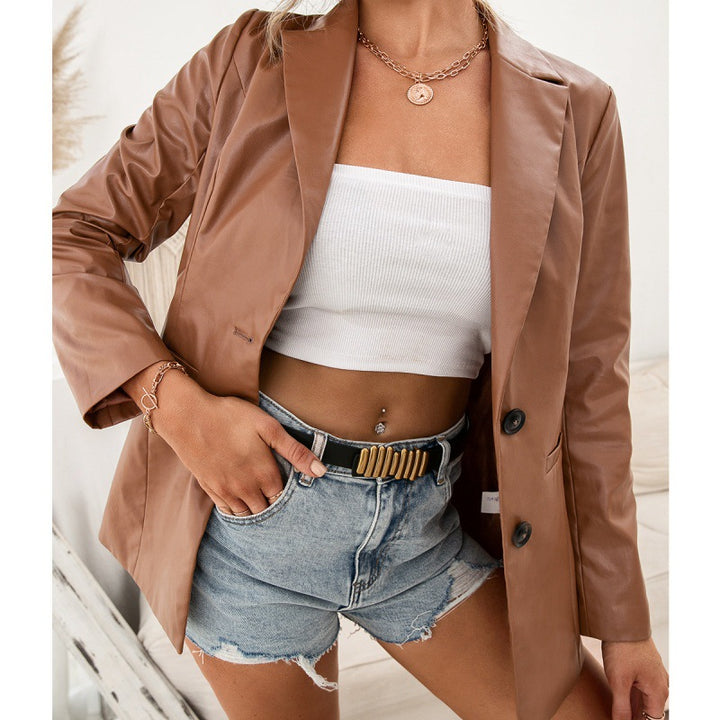 Camille | Women's Faux Leather Jacket