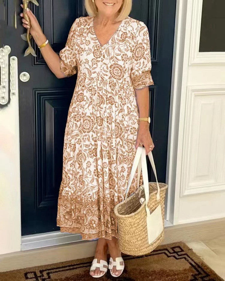 Petra | Botanical Tiered Maxi Dress