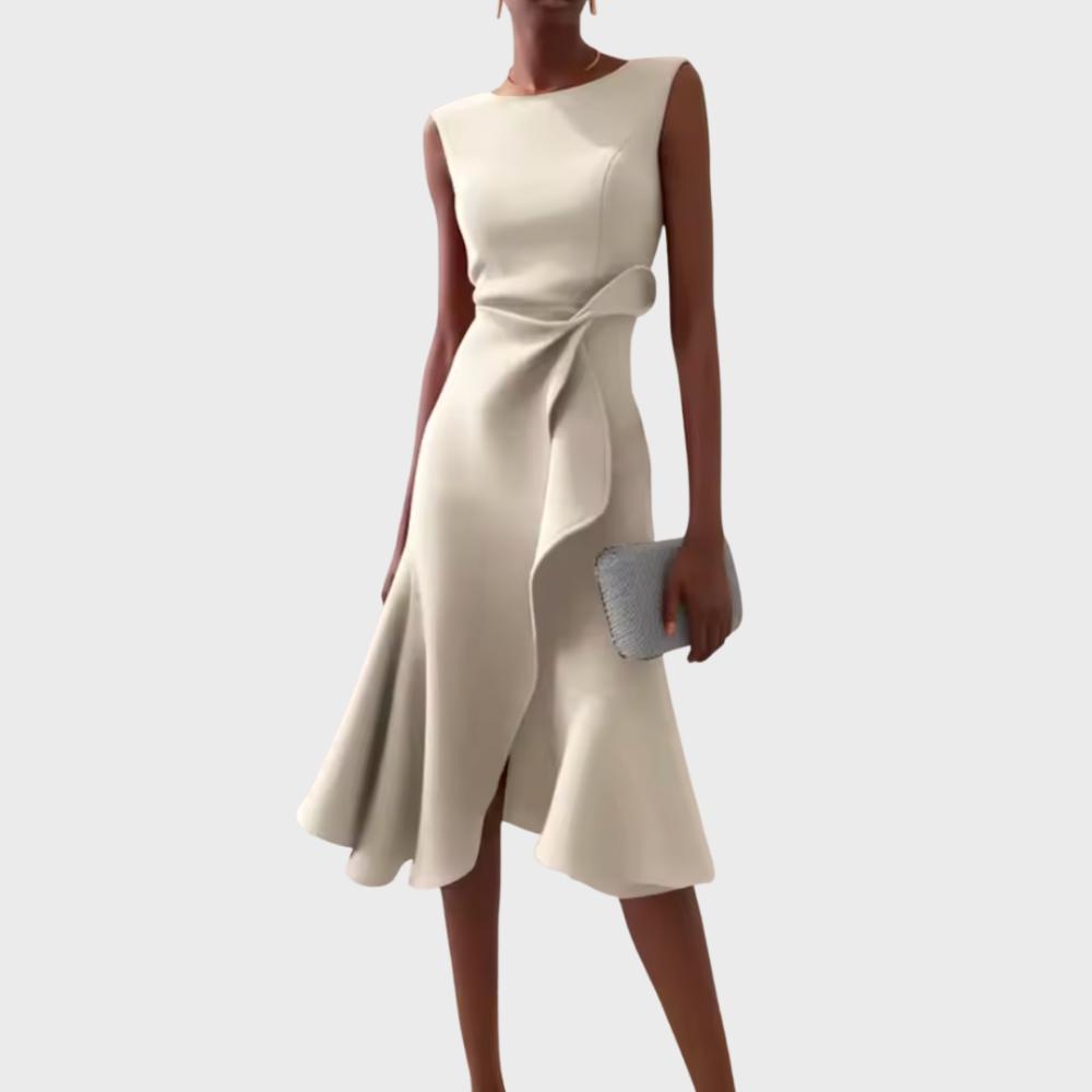 Scarlett | Draped Asymmetric Midi Dress
