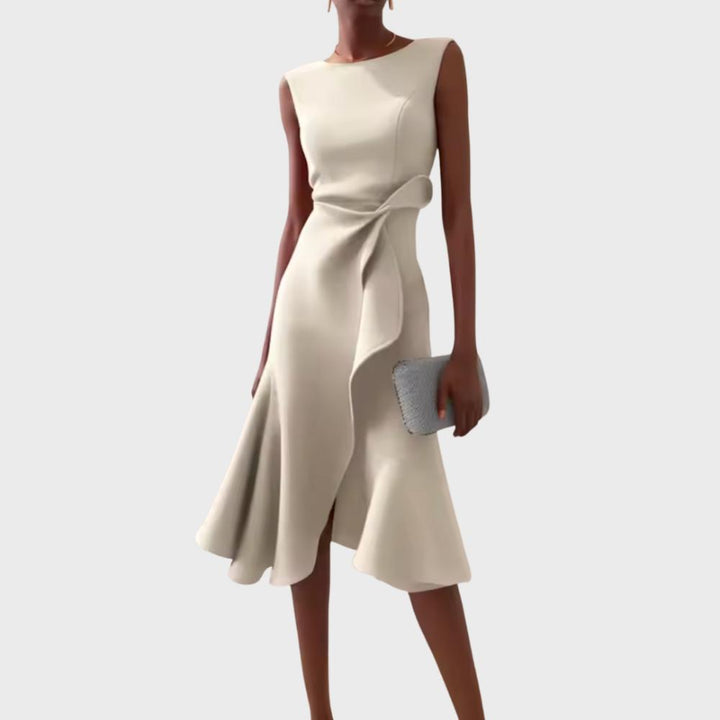 Scarlett | Draped Asymmetric Midi Dress