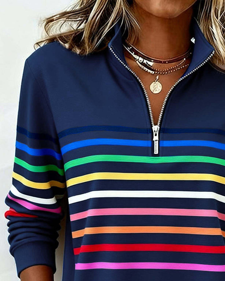 Adriana | Women's Sweatshirt with Stripes