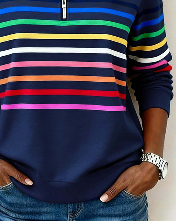 Adriana | Women's Sweatshirt with Stripes