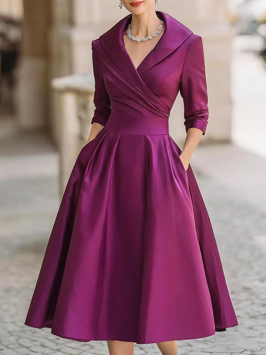 Liora | Elegant Midi Cocktail Dress