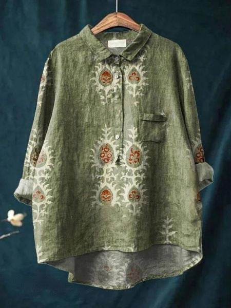 Jocelyn | Abstract Floral Print Button Front