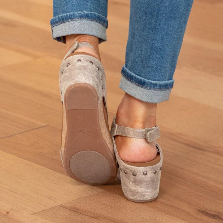Lydia | Suede Wedge Sandals