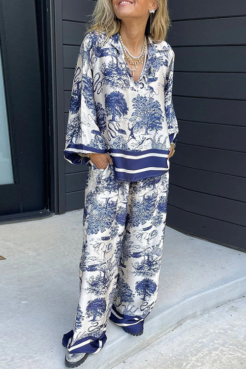 Quinnley | Women's Printed Shirt & Pant Set