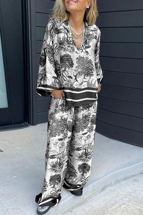 Quinnley | Women's Printed Shirt & Pant Set