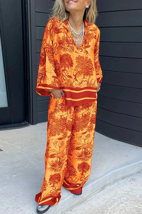 Quinnley | Women's Printed Shirt & Pant Set