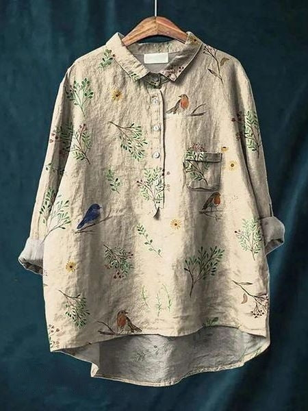 Jocelyn | Abstract Floral Print Button Front