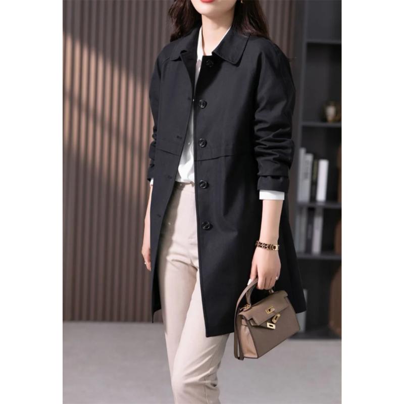 Ariella | Trench Coat - Long Single Button Front