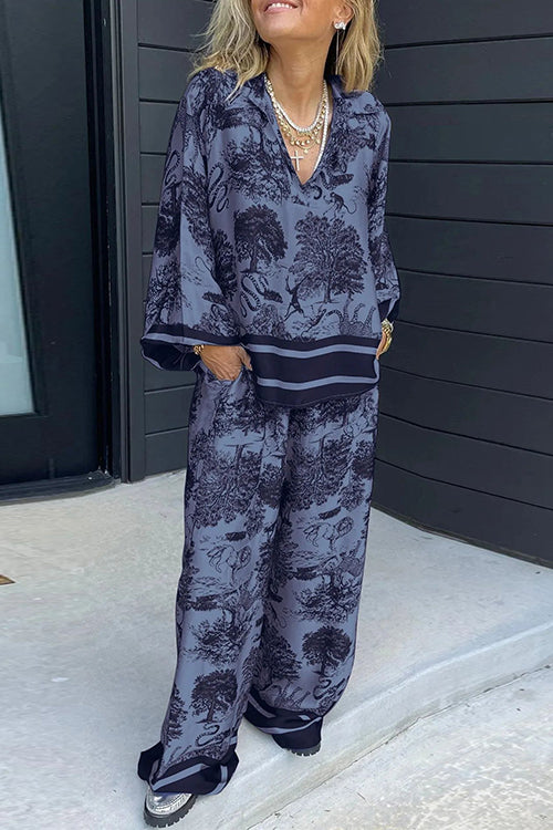 Quinnley | Women's Printed Shirt & Pant Set