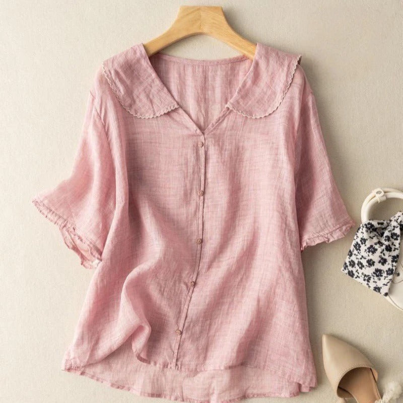 Kristi | Vintage Blouse with Button Detail
