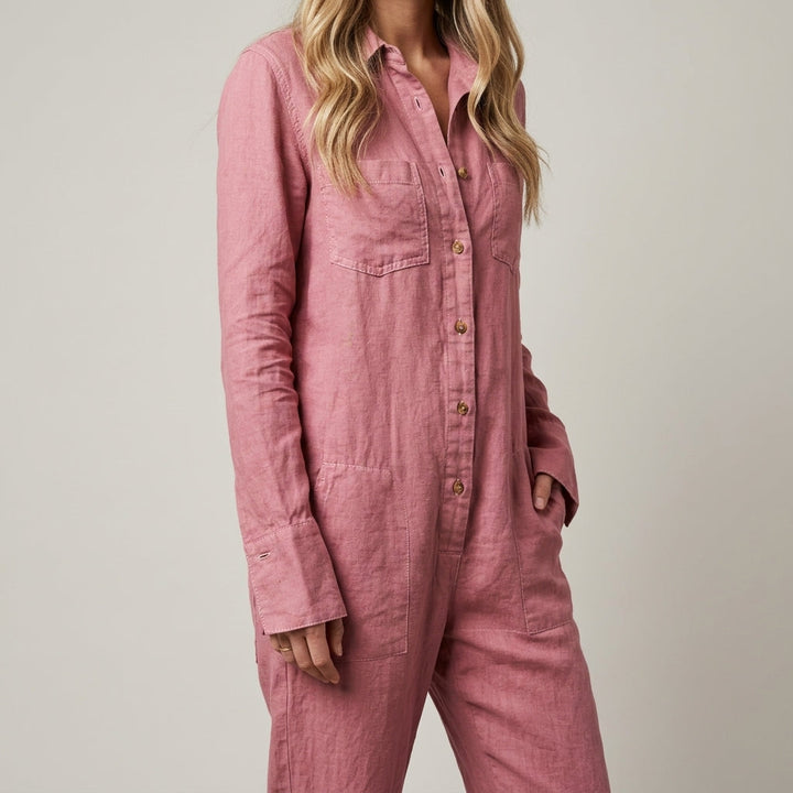 Sloane | Women’s Linen Longsleeve Jumpsuit