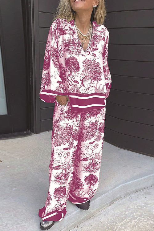 Quinnley | Women's Printed Shirt & Pant Set