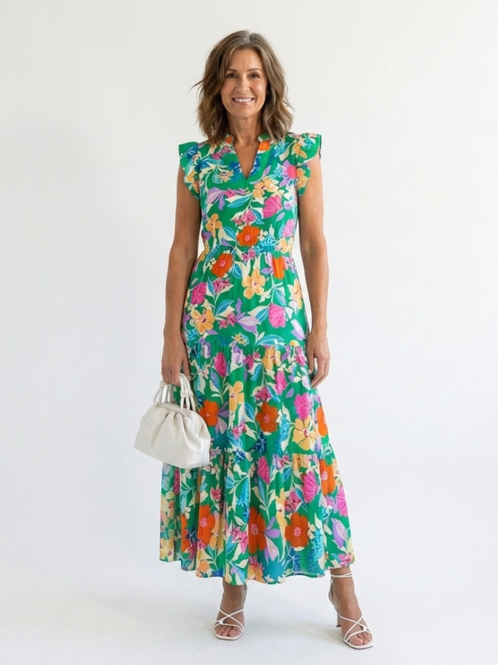 Wren | Women's Floral Print Tiered Maxi Dress