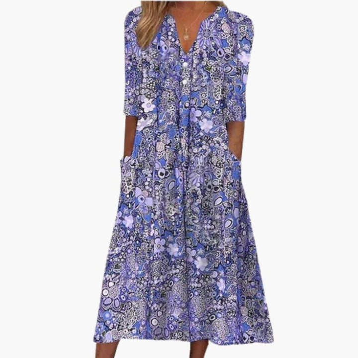 Megan | Women’s Midi Dress with Flowy Boho Fit