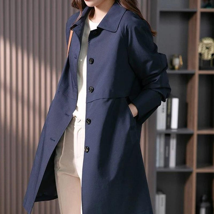 Ariella | Trench Coat - Long Single Button Front
