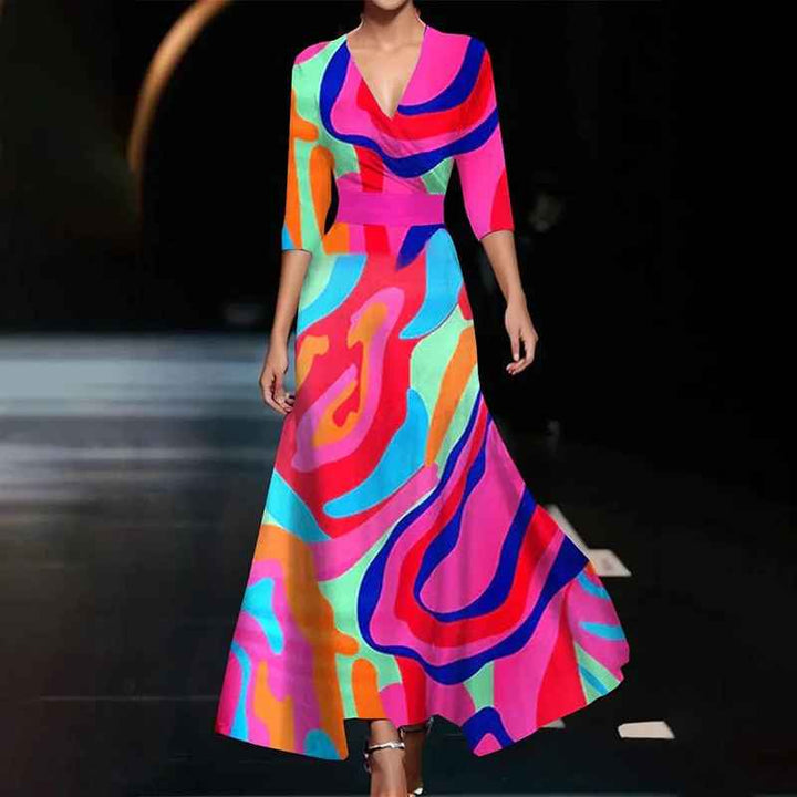 Zoe | Elegant Floral Wedding Guest Maxi Dress