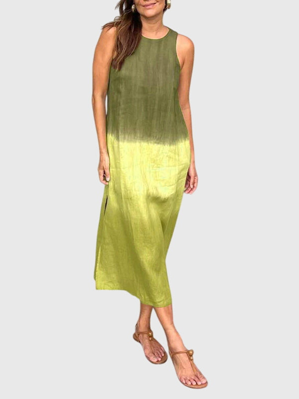 Sienna | Women's Sleeveless Ombre Gradient Midi Dress