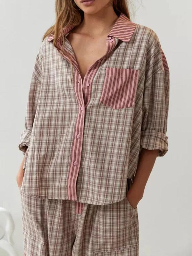 Greta | Two-Piece Soft and Stretchy Cotton Pajama Set