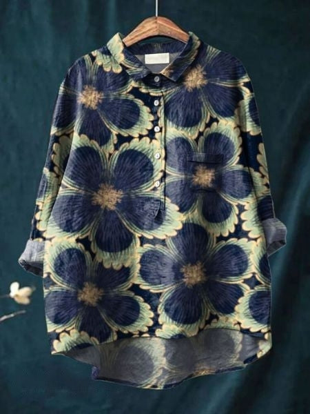 Jocelyn | Abstract Floral Print Button Front