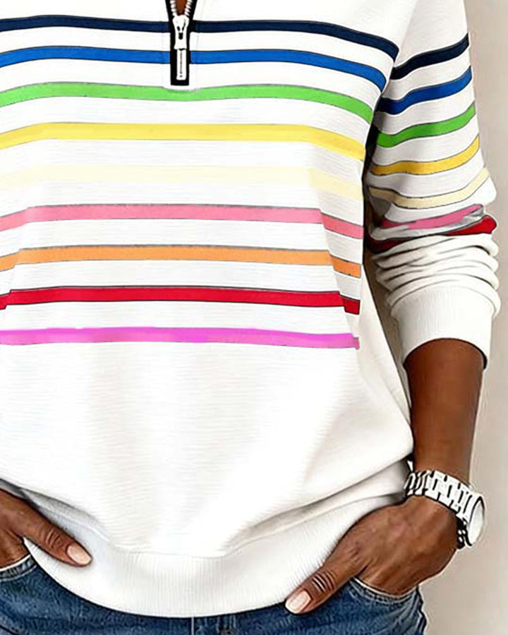 Adriana | Women's Sweatshirt with Stripes