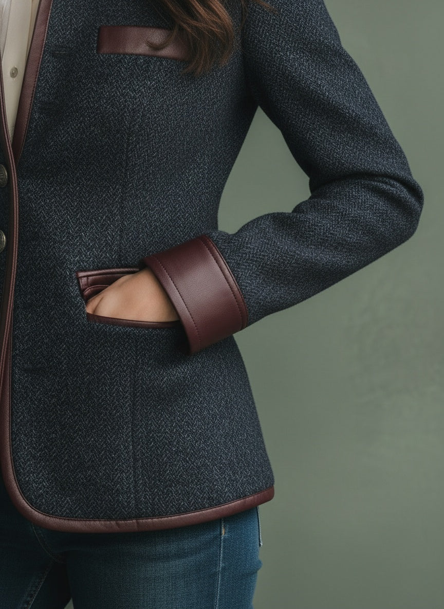 Eleanor | Women's Leather-Trimmed Jacket