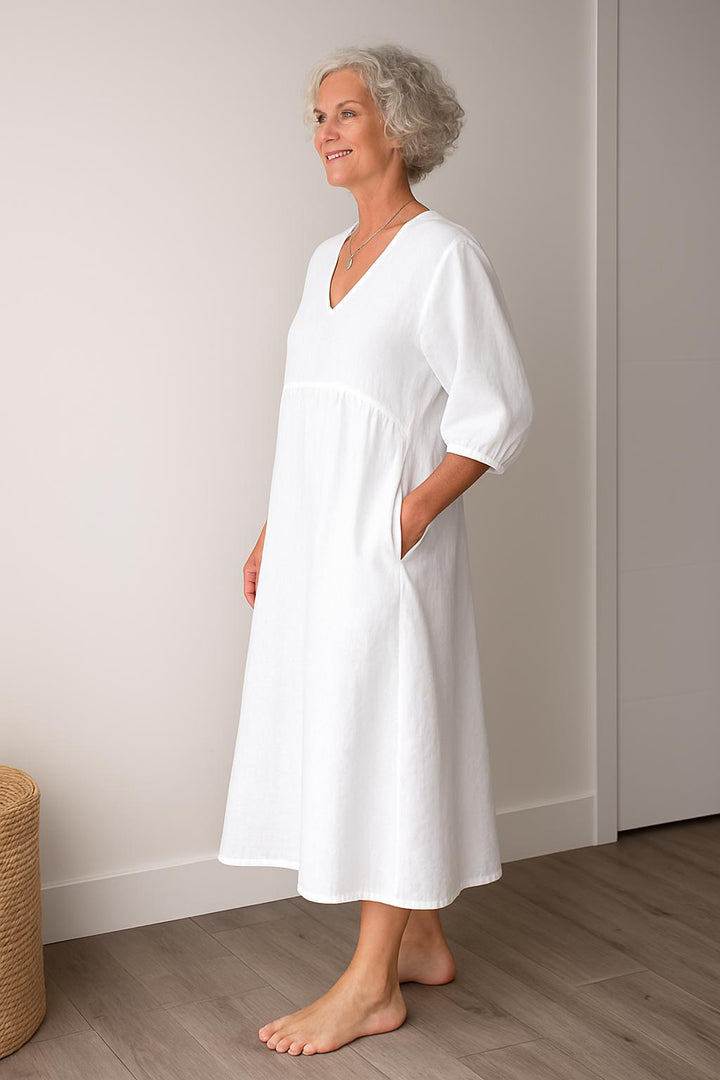 Clara | Women’s Classic V-Neck Dress