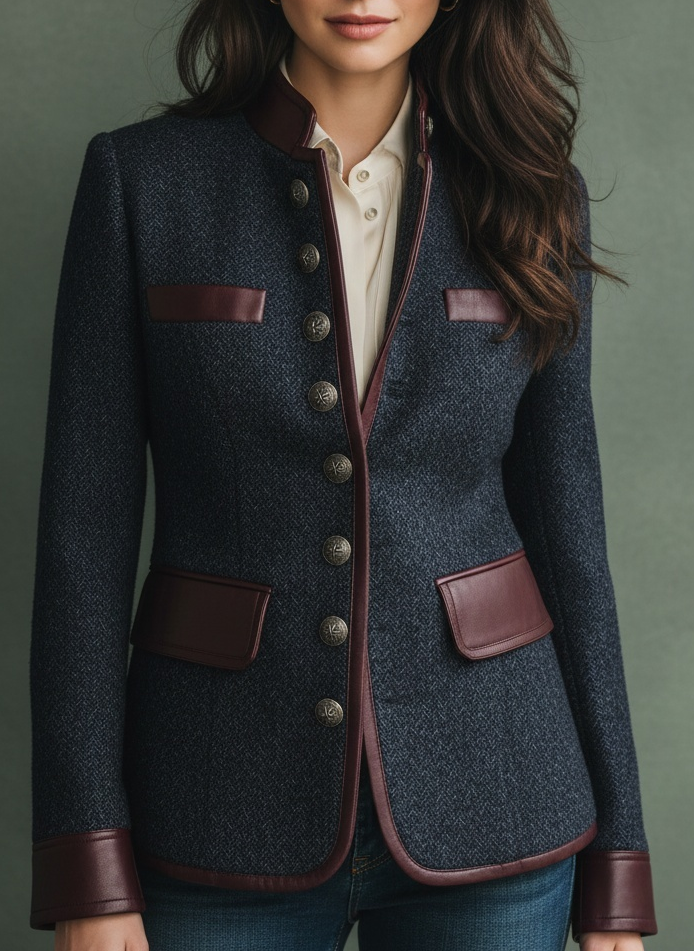 Eleanor | Women's Leather-Trimmed Jacket