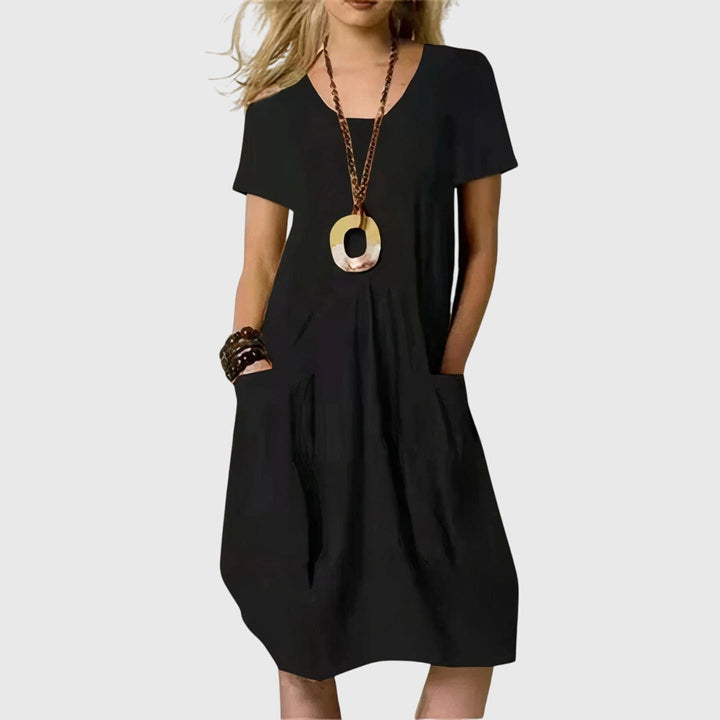Margot | Women's Short Sleeve Dress with Pockets