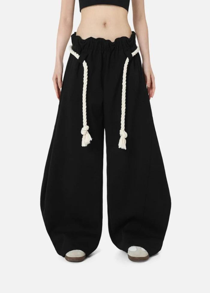 Micah | Women’s Barrel Baggy Leg Sweatpants with Elastic Loop Waist