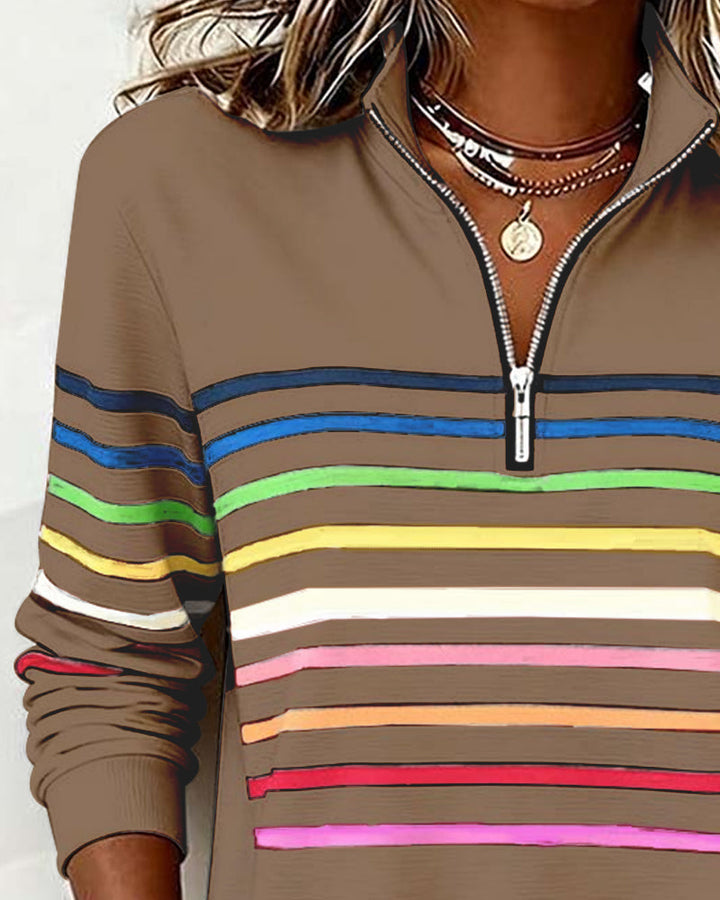 Adriana | Women's Sweatshirt with Stripes