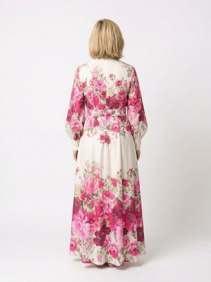 Bristol | Women's Floral Print Surplice Maxi Dress
