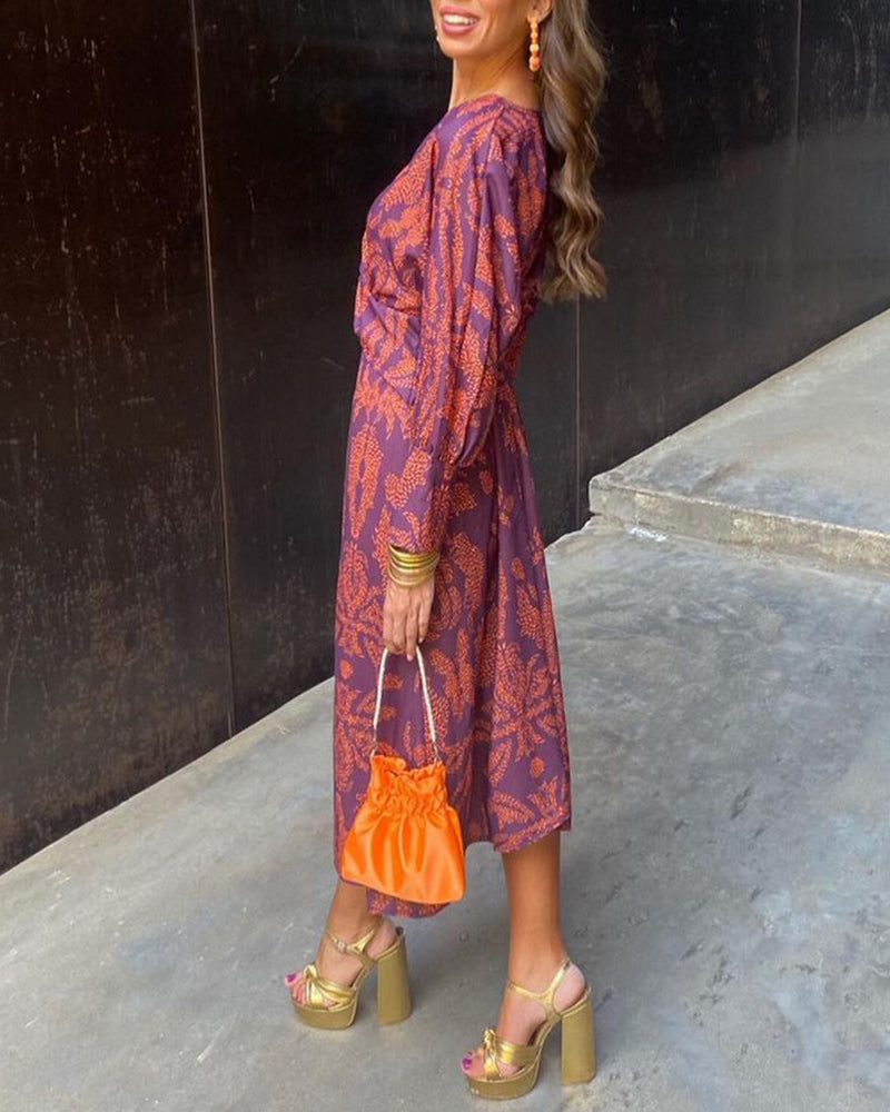Clara | Women’s Retro V-Neck Maxi Dress