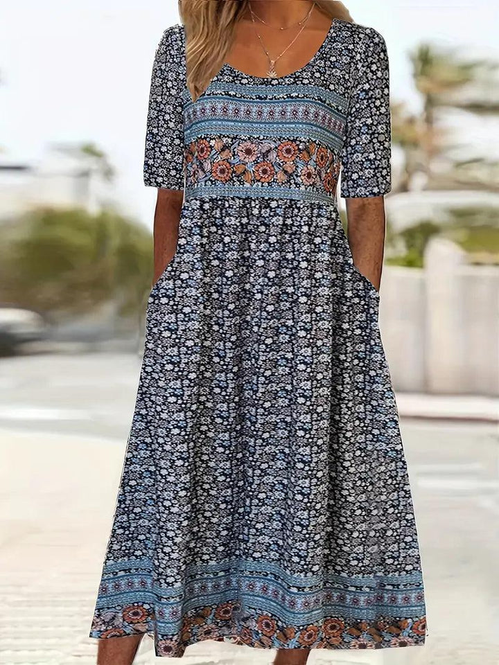 Joanna | Boho Print Midi