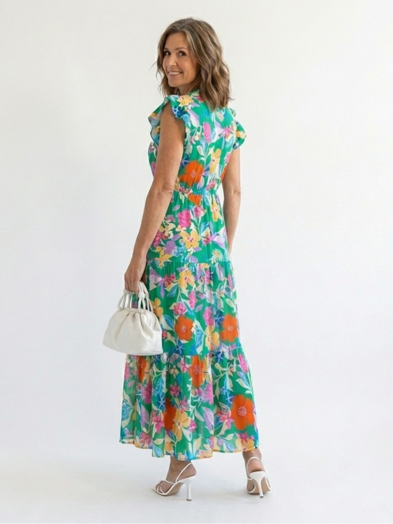 Wren | Women's Floral Print Tiered Maxi Dress