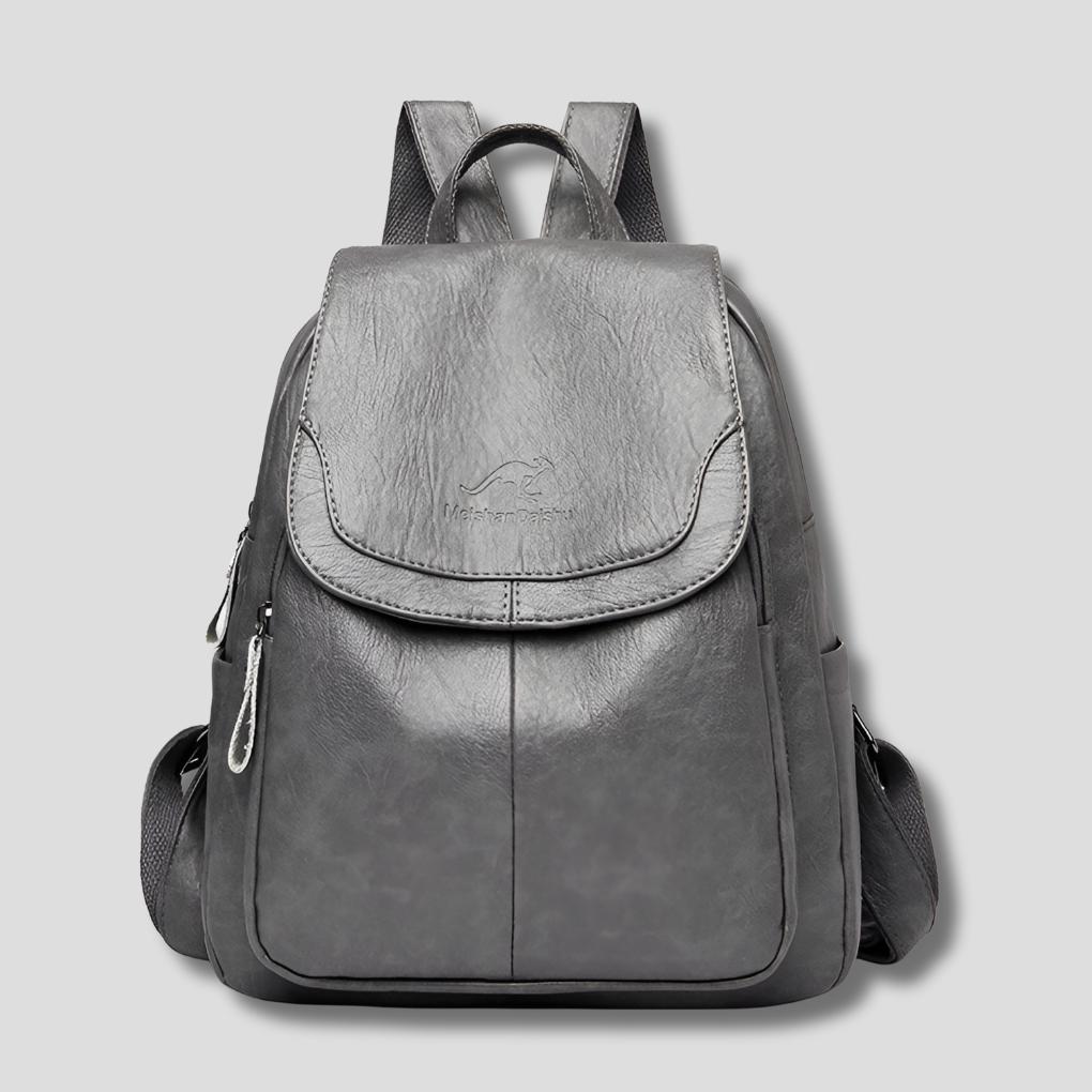 Caroline | Anti-Theft Leather Backpack for Stylish Women