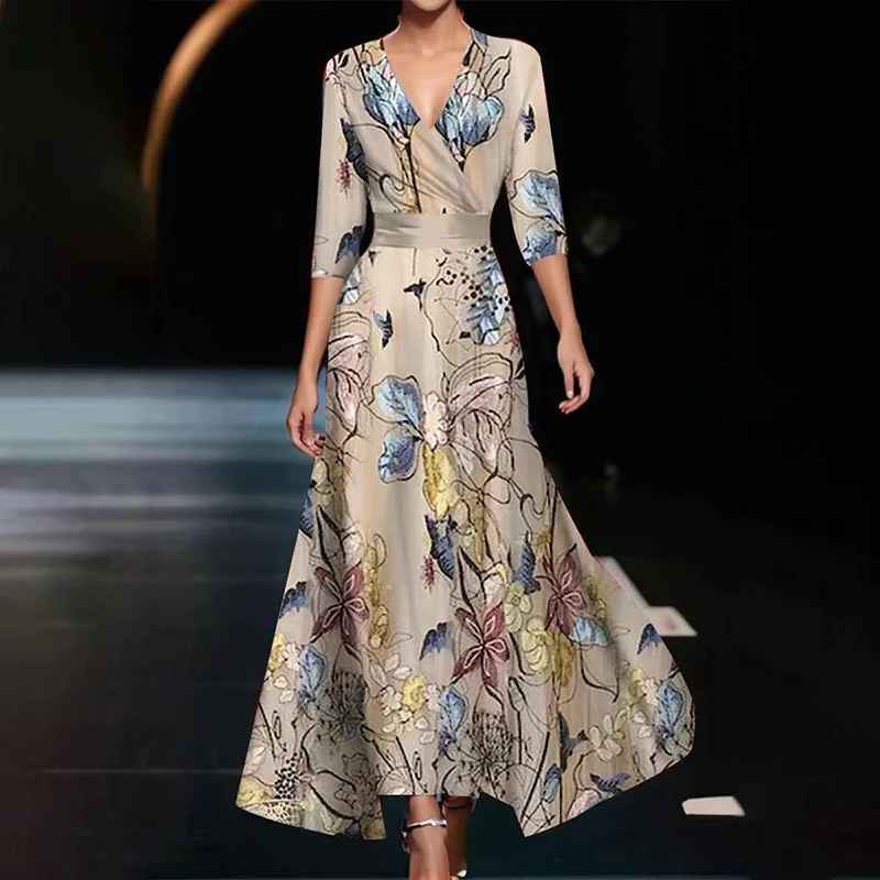 Zoe | Elegant Floral Wedding Guest Maxi Dress