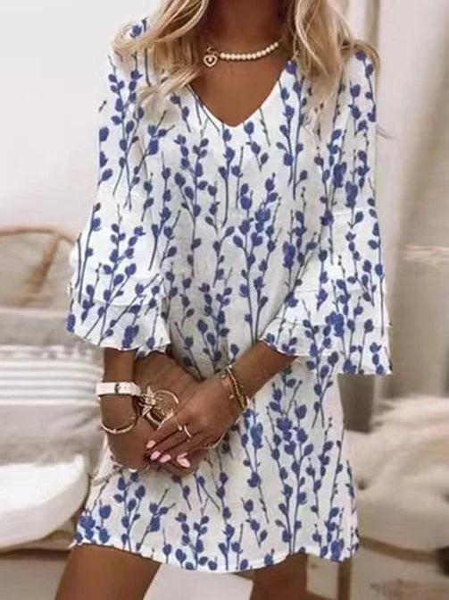 Callie | Elegant Flare Sleeve Style Mini Dress