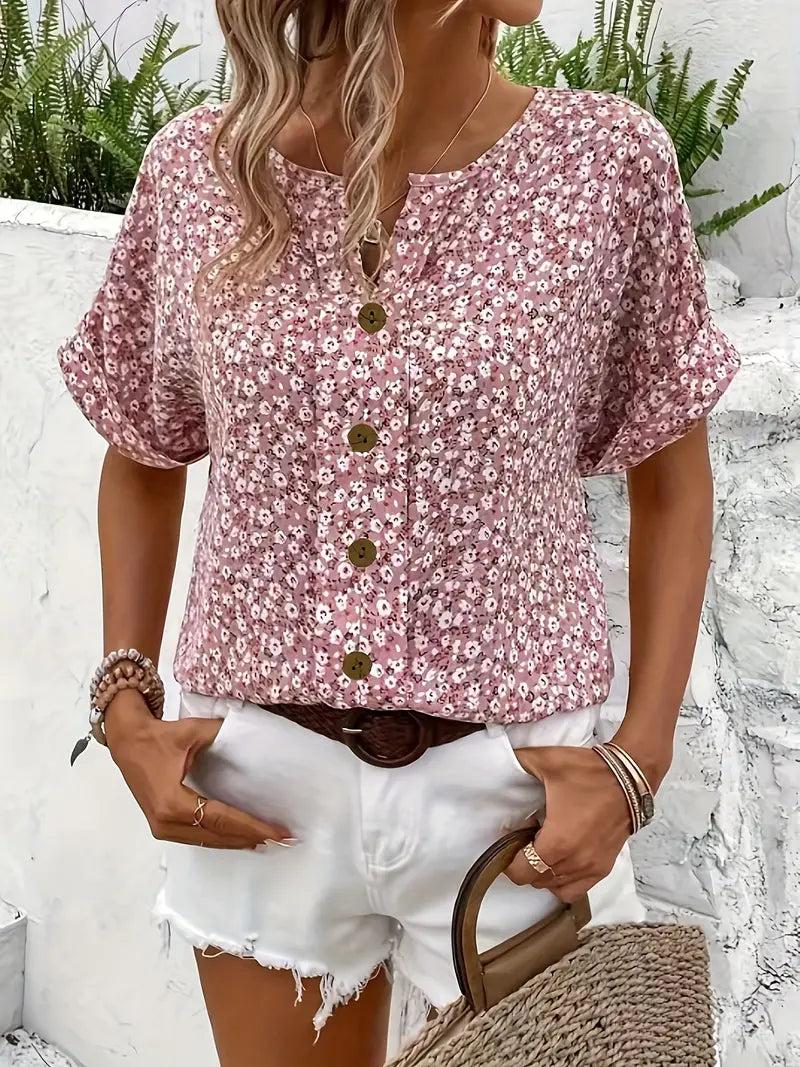 Caroline | Chic Floral Print Blouse