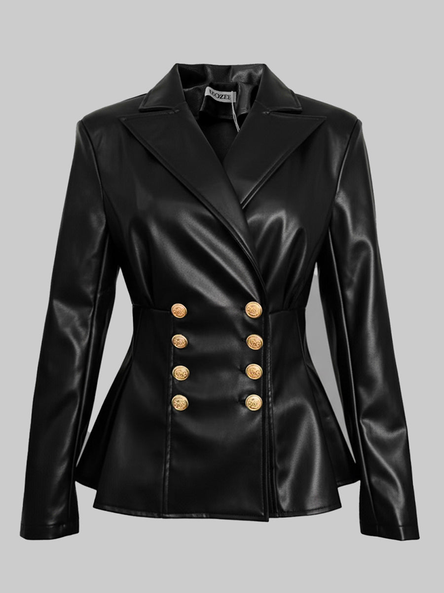 Anastasia | Women's Peplum Leather Jacket