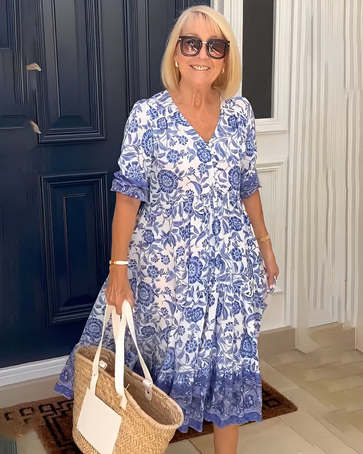 Petra | Botanical Tiered Maxi Dress