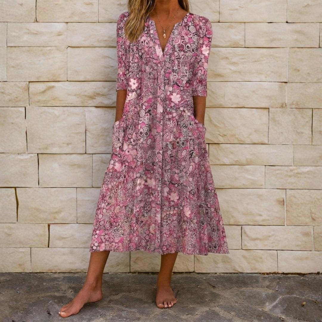 Harlow | Elegant Dress with V-Neck