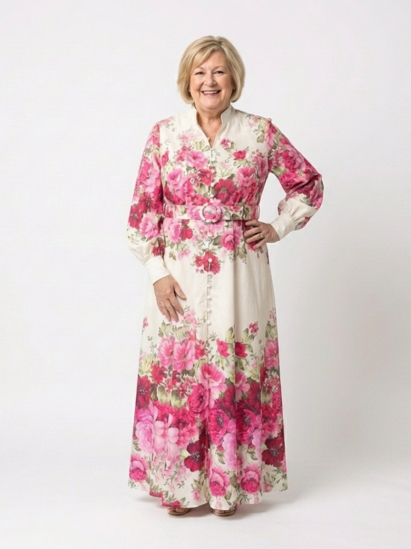 Bristol | Women's Floral Print Surplice Maxi Dress
