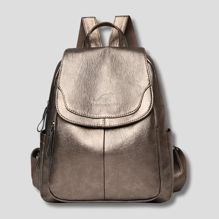 Caroline | Anti-Theft Leather Backpack for Stylish Women