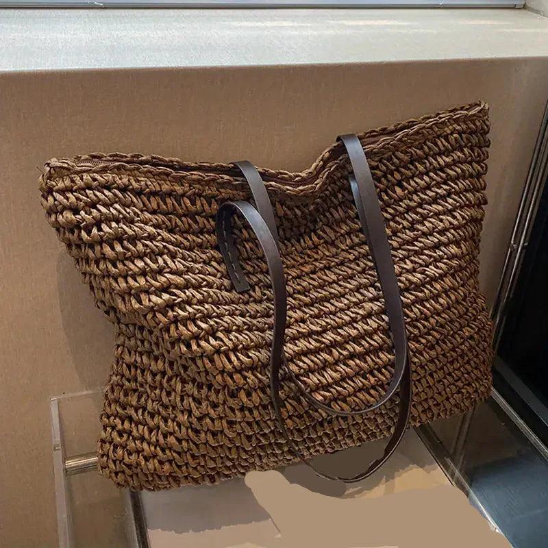 Alessia | Straw Beach Tote Bag