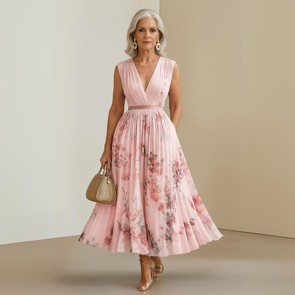 Mariana | Pleated Sleeveless Maxi