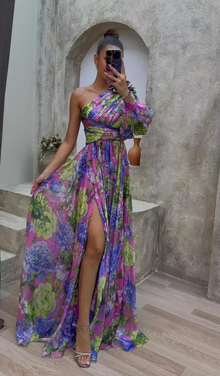 Lyra | Women’s Floral Maxi Dress with Slit