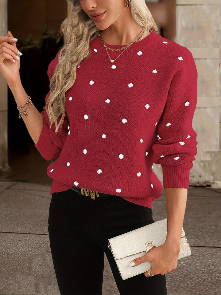Eloise | Women's Polka Dot Knit Sweater