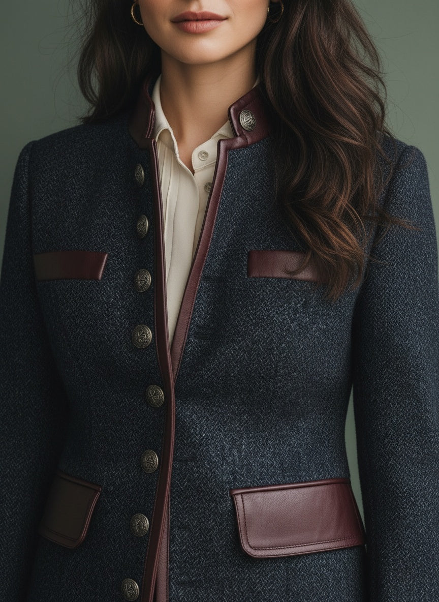 Eleanor | Women's Leather-Trimmed Jacket